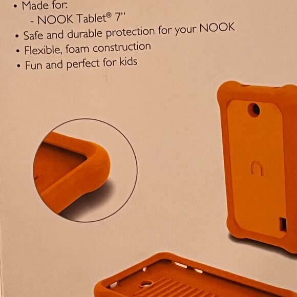 Barnes & Noble Nook Tablet Bumper for Kids 7-Inch Orange (NEW/e/x) - Picture 11 of 15
